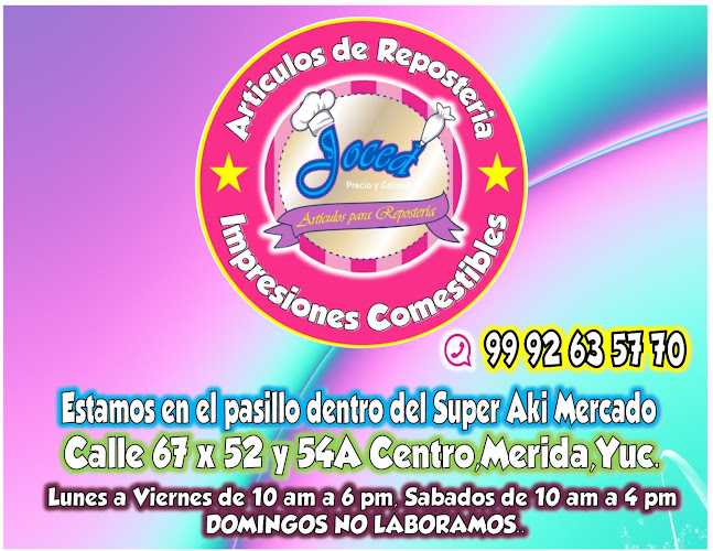 Fotografia tomada fuera de JOCED ARTICULOS DE REPOSTERIA CENTRO - Tienda de artículos para decoración en pastelería en Mérida, Yuc.